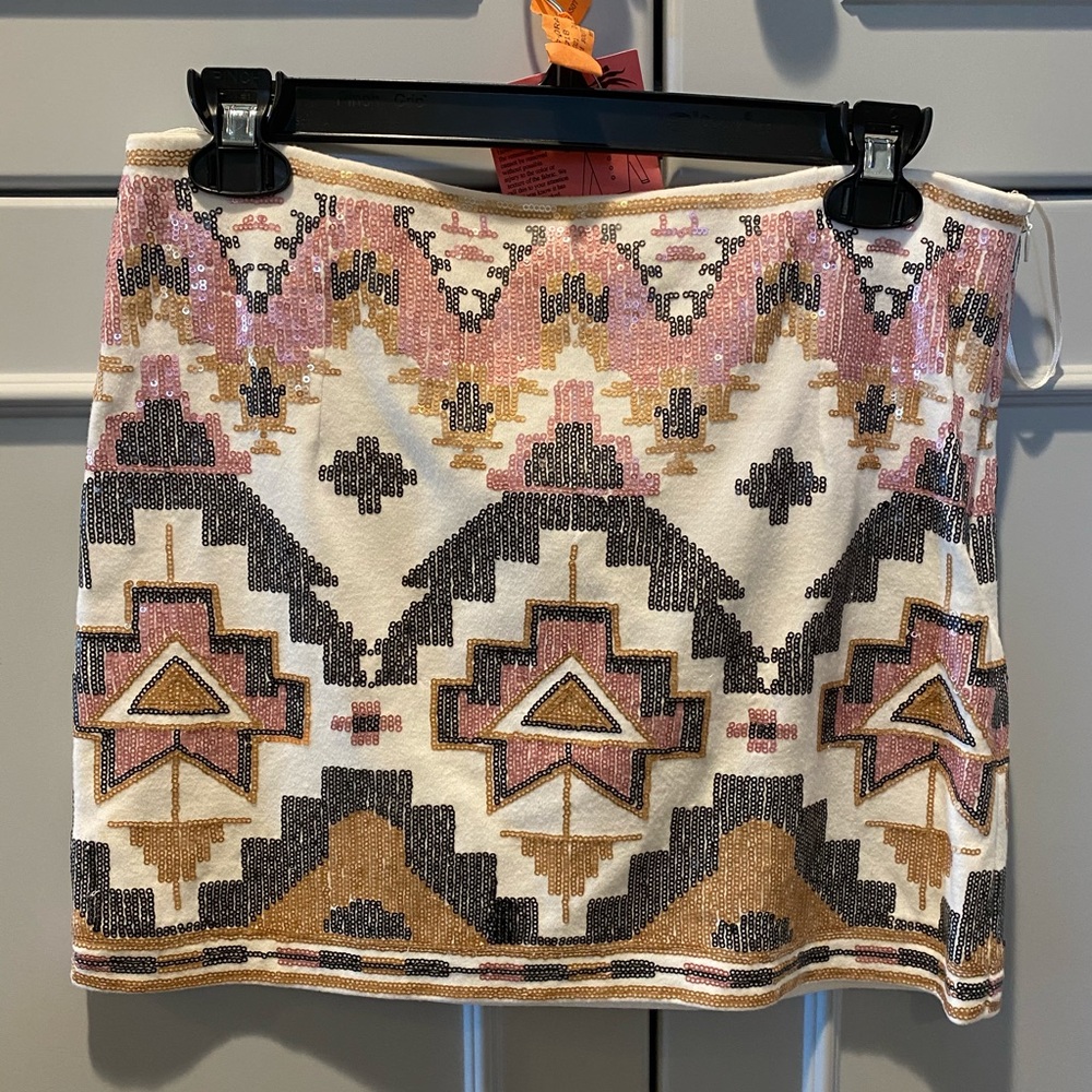 Sequin mini skirt